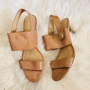Coach women’s summer neutral strappy slingback sandals heels 🤎